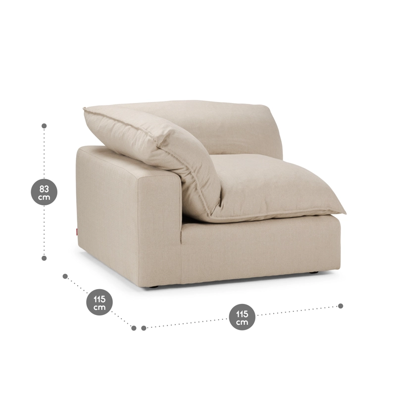 SOFÁ ROSEN SHANKLIN 1 CUERPO BEIGE ESQUINERO - 2