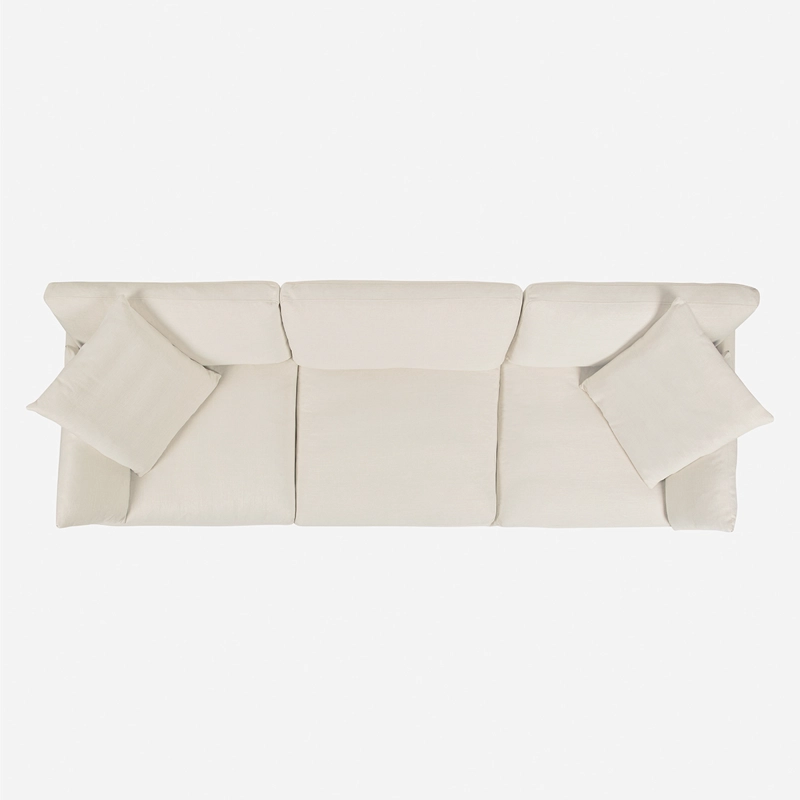 SOFÁ SECCIONAL ROSEN GEORGIA LIBRE DISPOSICIÓN 5 CUERPOS BLANCO 3 PIEZAS IVORY - 3