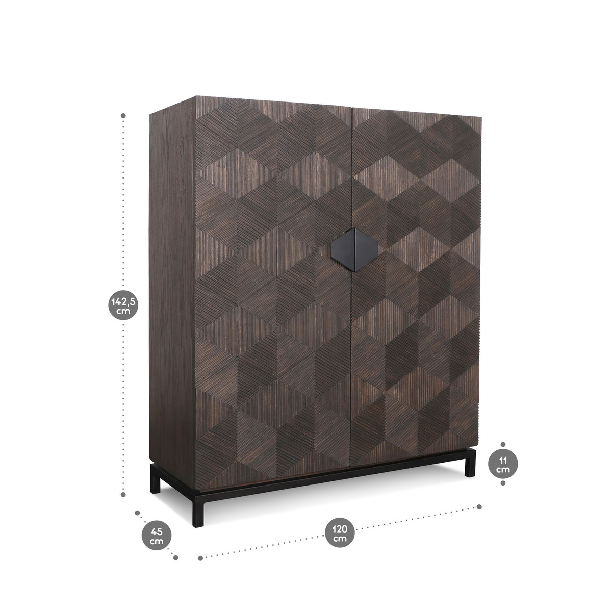 ESTANTE ROSEN MARTELLO MADERA ROBLE MARRON - 2