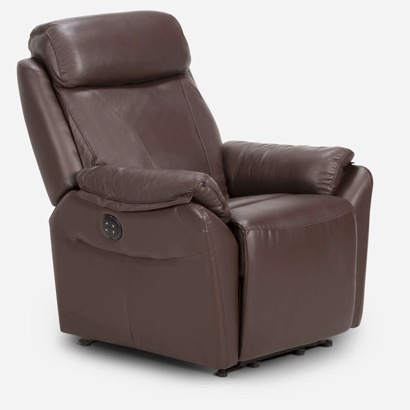 BERGERE ROSEN KLIMT CUERO CAFÉ ELÉCTRICO CON ALZADOR - 6