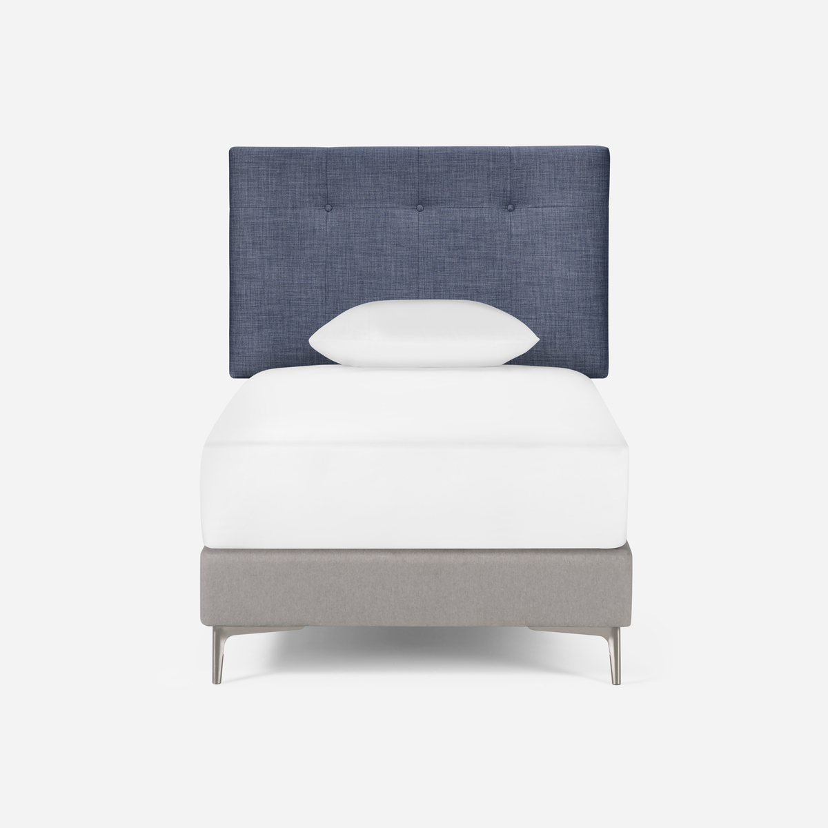 RESPALDO ROSEN NEW BENNET AZUL 1.5 PLAZAS TELA DENIM - 4