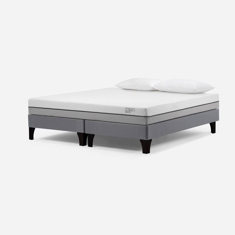CAMA EUROPEA ROSEN PRATTA 2 PLAZAS PATA MADERA BD +ALMOHADAS LIGHT - 2