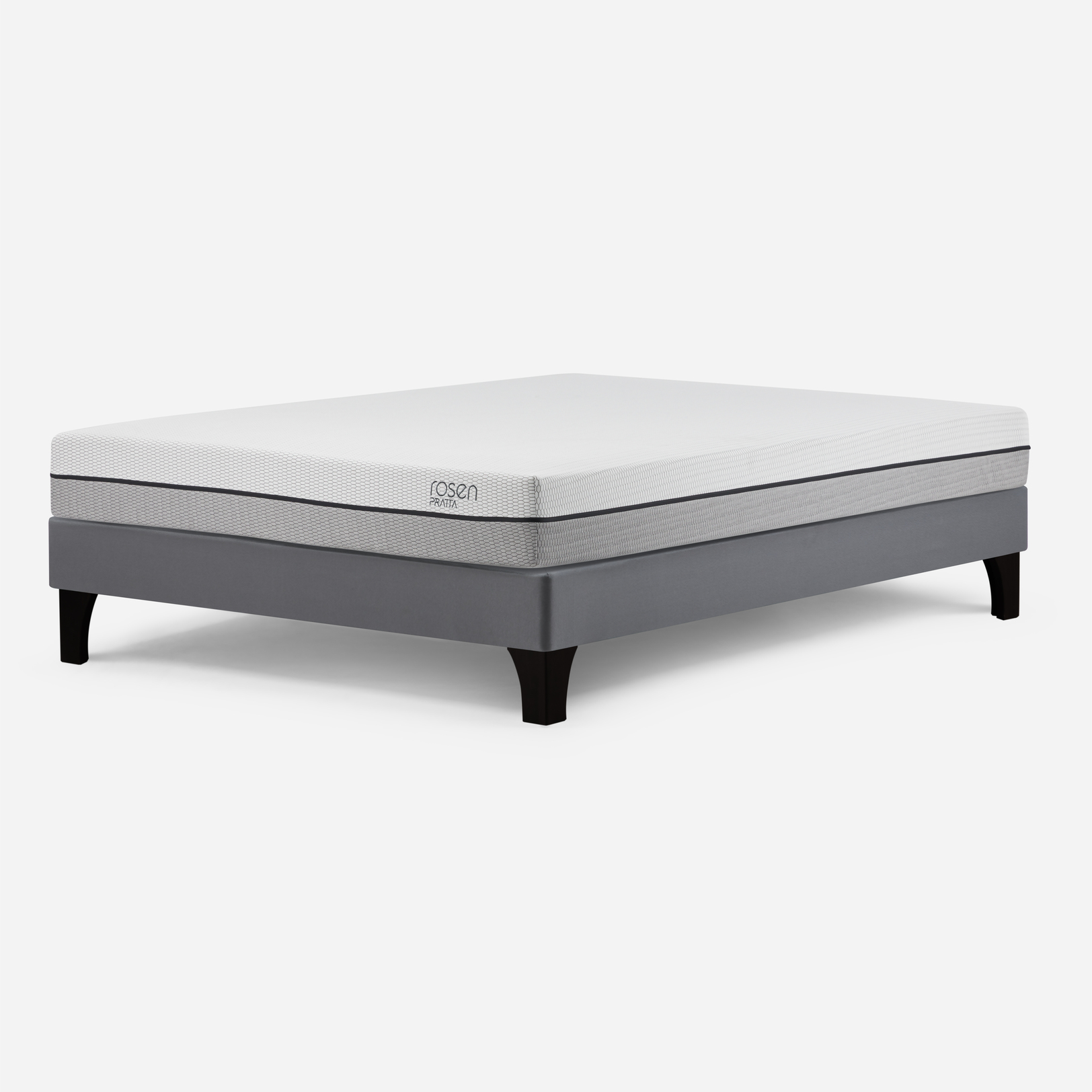 CAMA EUROPEA ROSEN PRATTA 2 PLAZAS PATA MADERA BASE N. 150X200 CM - 1
