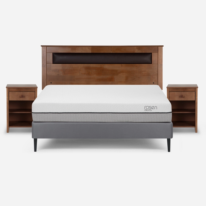 CAMA EUROPEA ROSEN PRATTA P. METAL FULL + MUEBLES FERRARA - 1