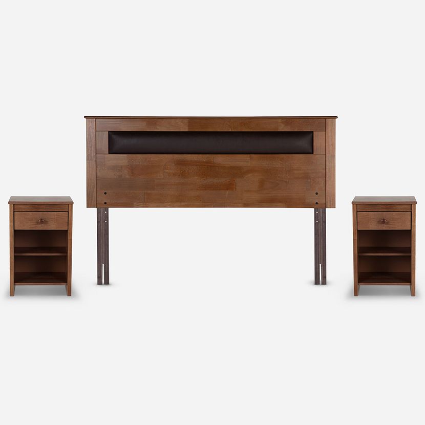 CAMA EUROPEA ROSEN PRATTA 2 PLAZAS PATA ACERO BD + MUEBLES FERRARA - 3