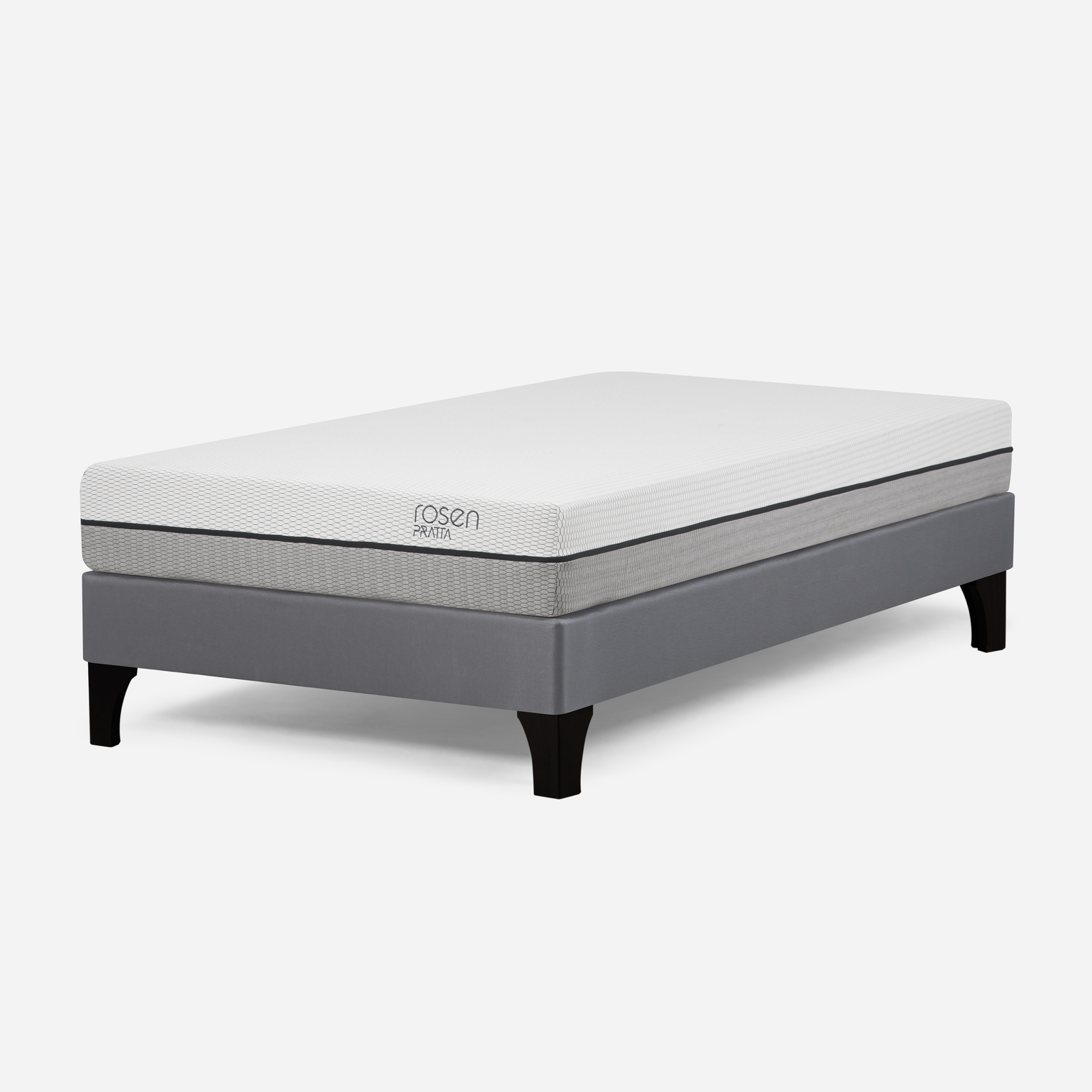 CAMA EUROPEA ROSEN PRATTA 1.5 PLAZAS PATA MADERA 105X200 CM - 1