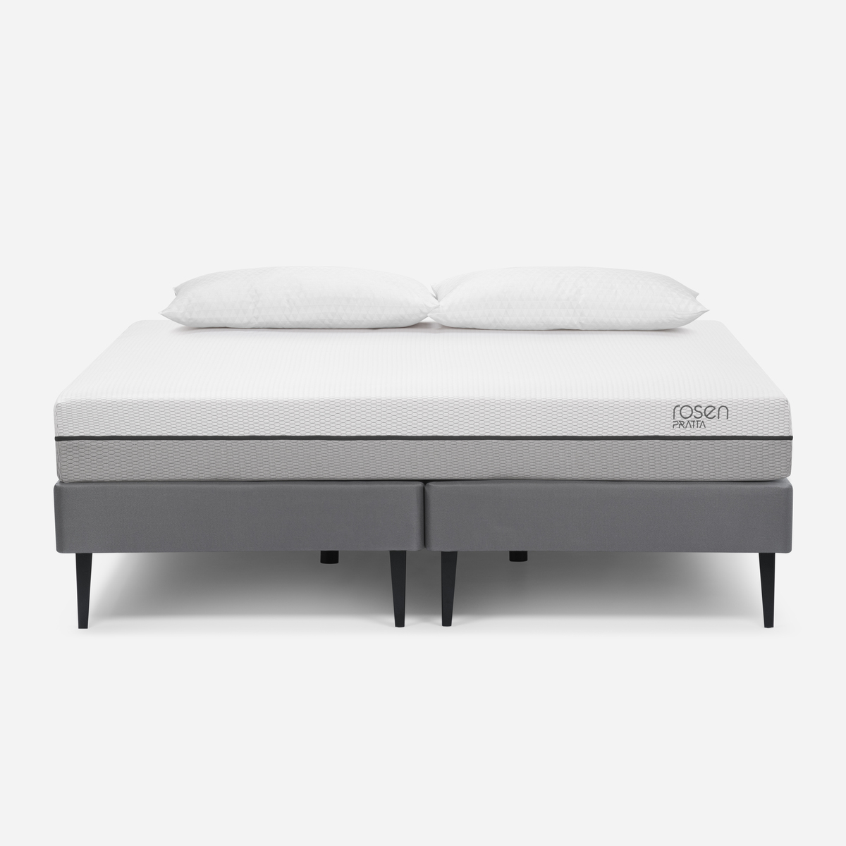 CAMA EUROPEA ROSEN PRATTA 2 PLAZAS PATA ACERO + ALMOHADAS LIGHT - 1