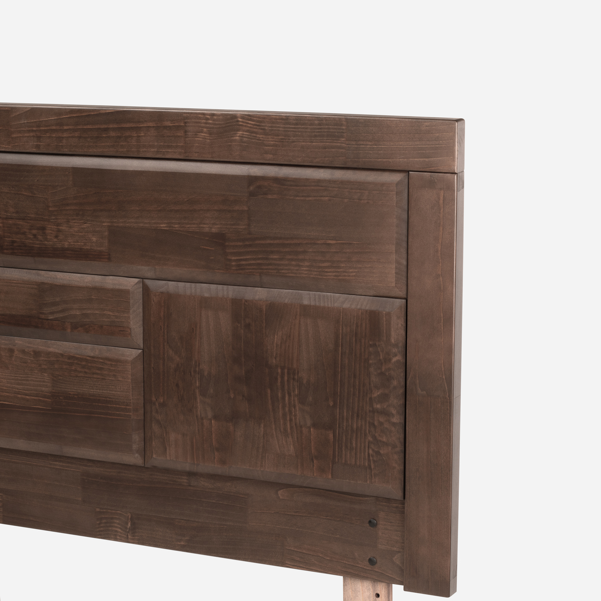 CAMA EUROPEA ROSEN PRATTA FULL PATA MADERA +RESPALDO Y 2 VELADORES - 4
