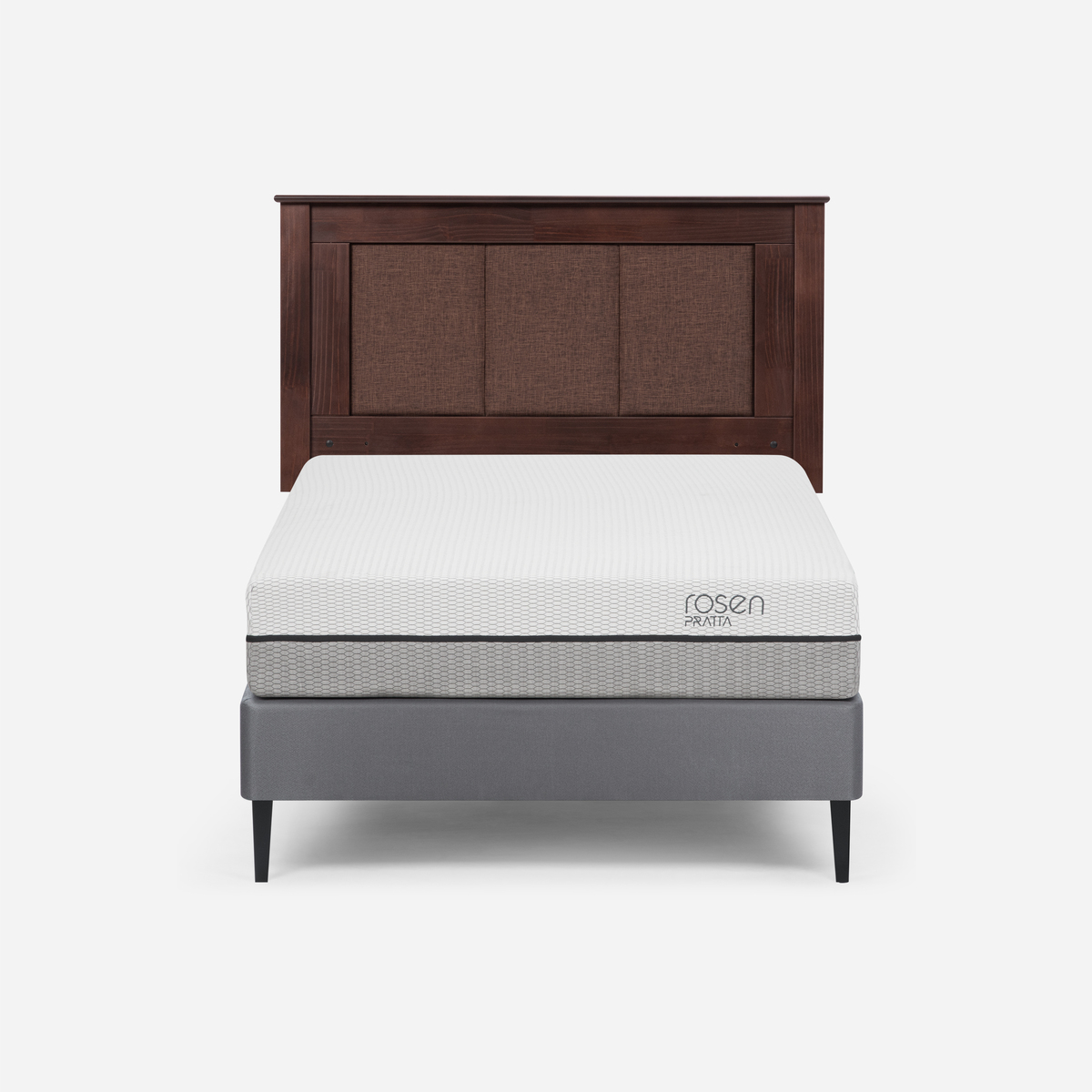 CAMA EUROPEA ROSEN PRATTA 1 PLAZA PATA ACERO + RESPALDO RACHEL - 1