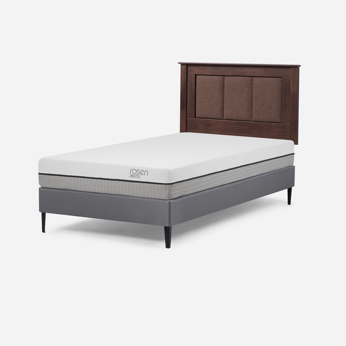 CAMA EUROPEA ROSEN PRATTA 1 PLAZA PATA ACERO + RESPALDO RACHEL - 2