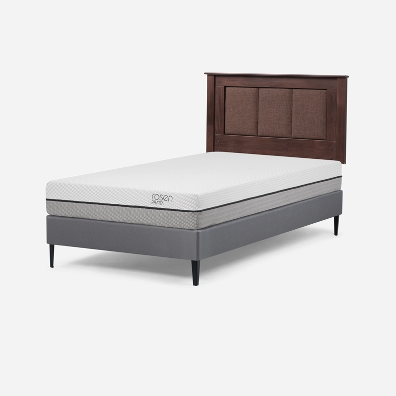 CAMA EUROPEA ROSEN PRATTA 1.5 PLAZAS PATA ACERO + RESPALDO RACHEL - 2