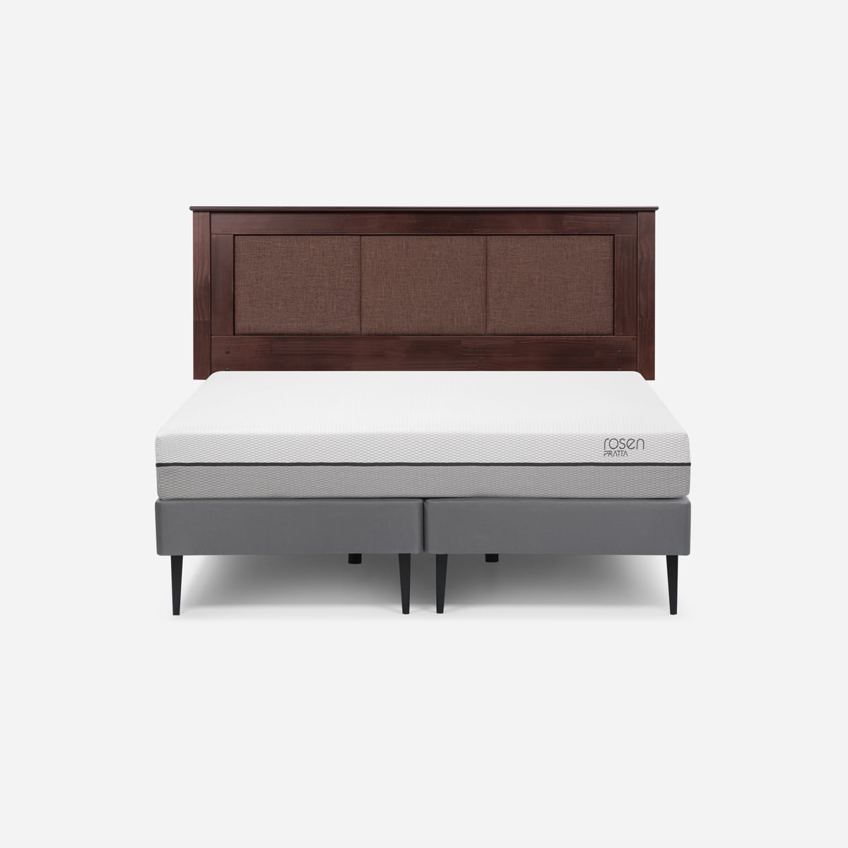 CAMA EUROPEA ROSEN PRATTA 2 PLAZAS PATA ACERO BD + RESPALDO RACHEL - 1