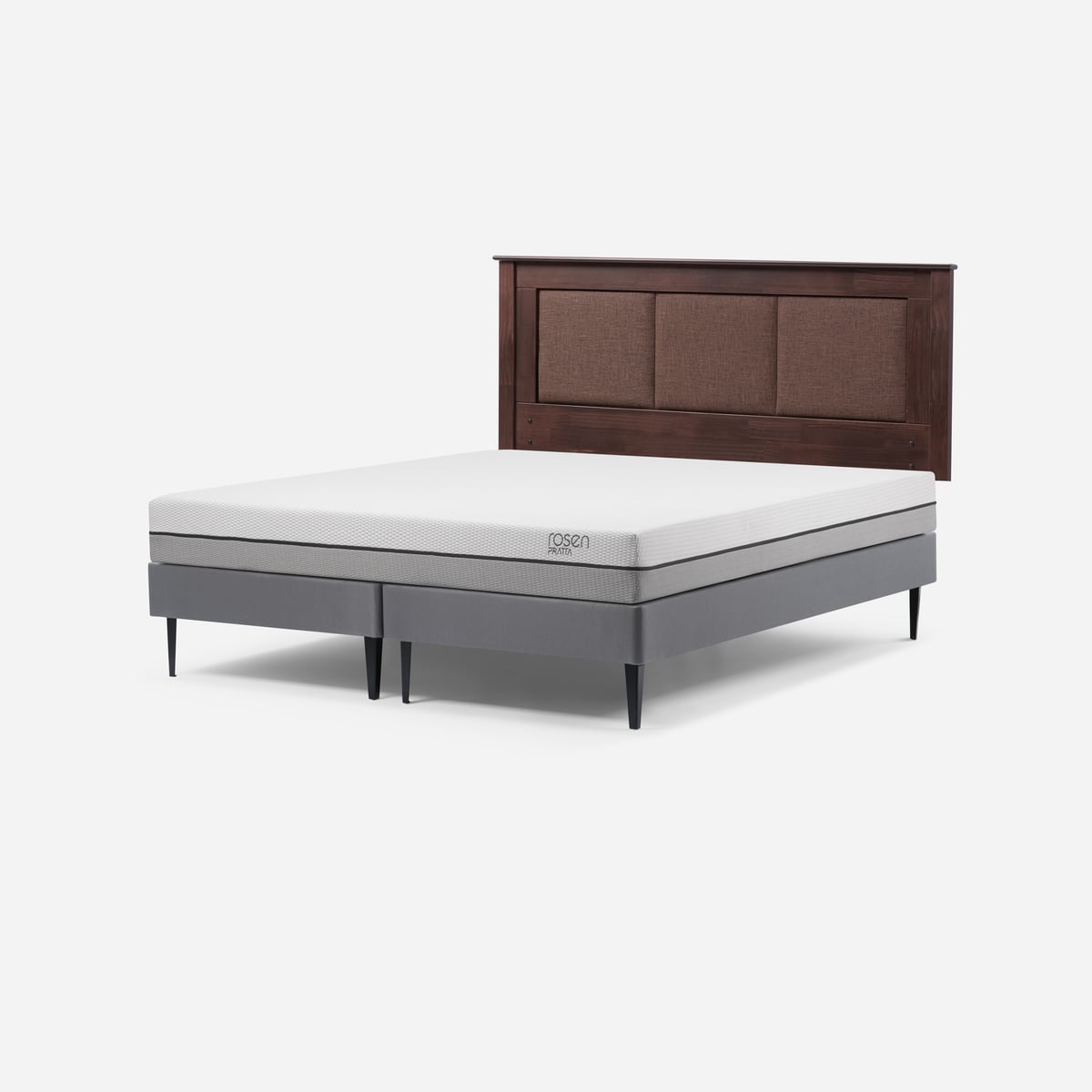 CAMA EUROPEA ROSEN PRATTA 2 PLAZAS PATA ACERO BD + RESPALDO RACHEL - 2
