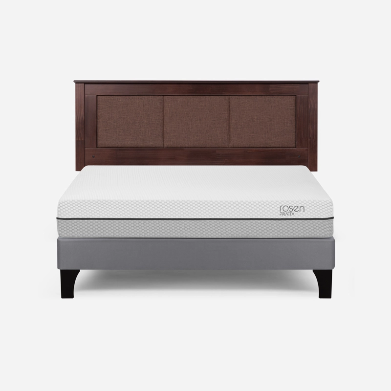 CAMA EUROPEA ROSEN PRATTA 2 PLAZAS PATA MADERA BN +RESPALDO RACHEL - 1