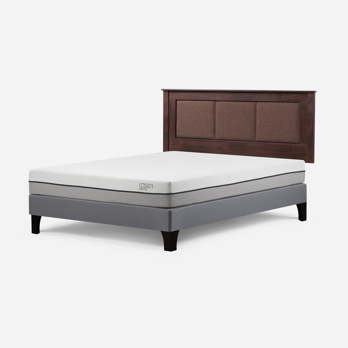 CAMA EUROPEA ROSEN PRATTA 2 PLAZAS PATA MADERA BN +RESPALDO RACHEL - 3
