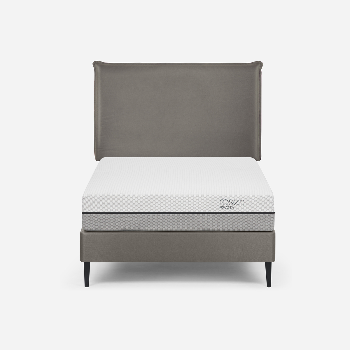 CAMA EUROPEA ROSEN PRATTA 1.5 PLAZAS PATA ACERO + RESPALDO MAURICE - 1