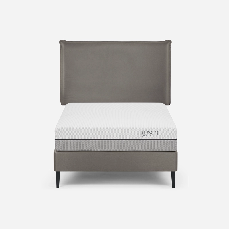 CAMA EUROPEA ROSEN PRATTA 1 PLAZA PATA ACERO + RESPALDO MAURICE - 1