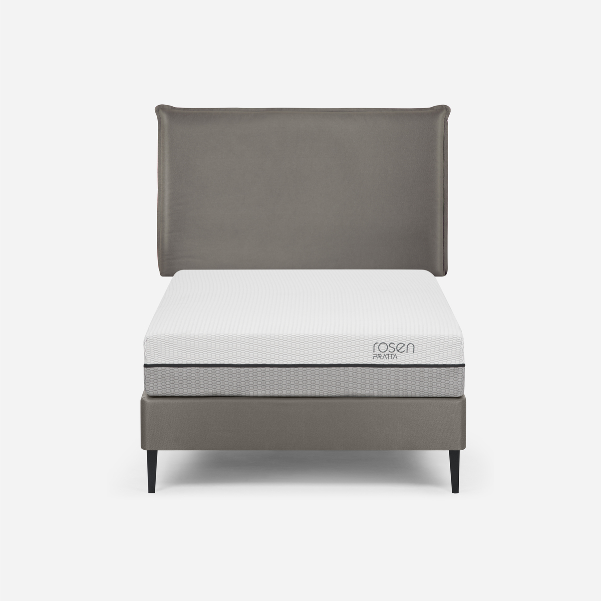 CAMA EUROPEA ROSEN PRATTA 1 PLAZA PATA ACERO + RESPALDO MAURICE - 1