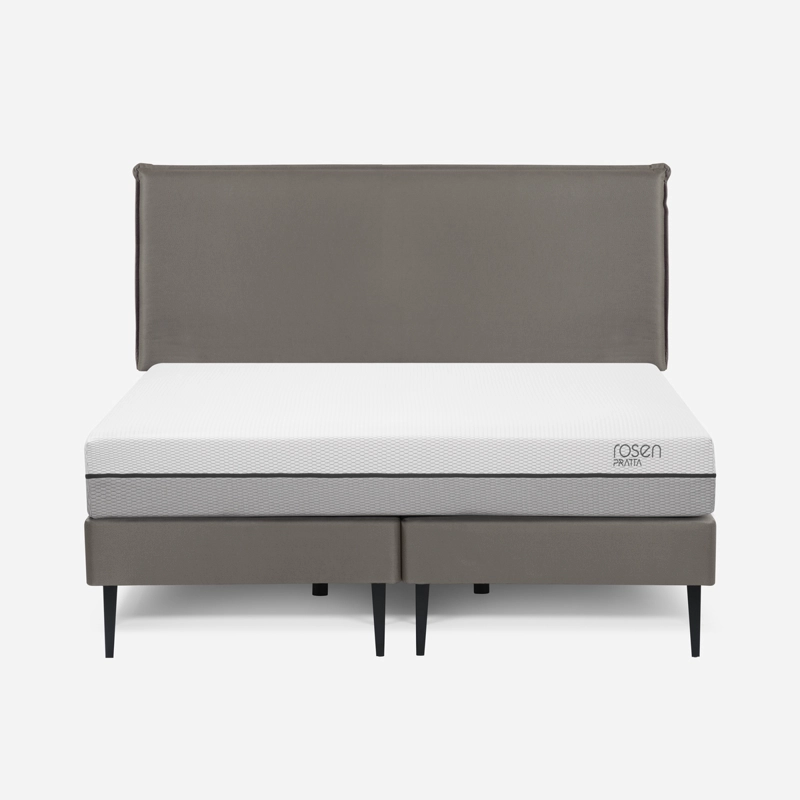 CAMA EUROPEA ROSEN PRATTA 2 PLAZAS PATA ACERO BD+ RESPALDO MAURICE - 1