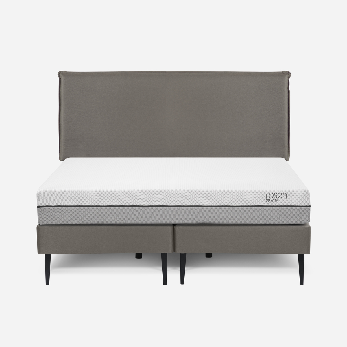 CAMA EUROPEA ROSEN PRATTA 2 PLAZAS PATA ACERO BD+ RESPALDO MAURICE - 1