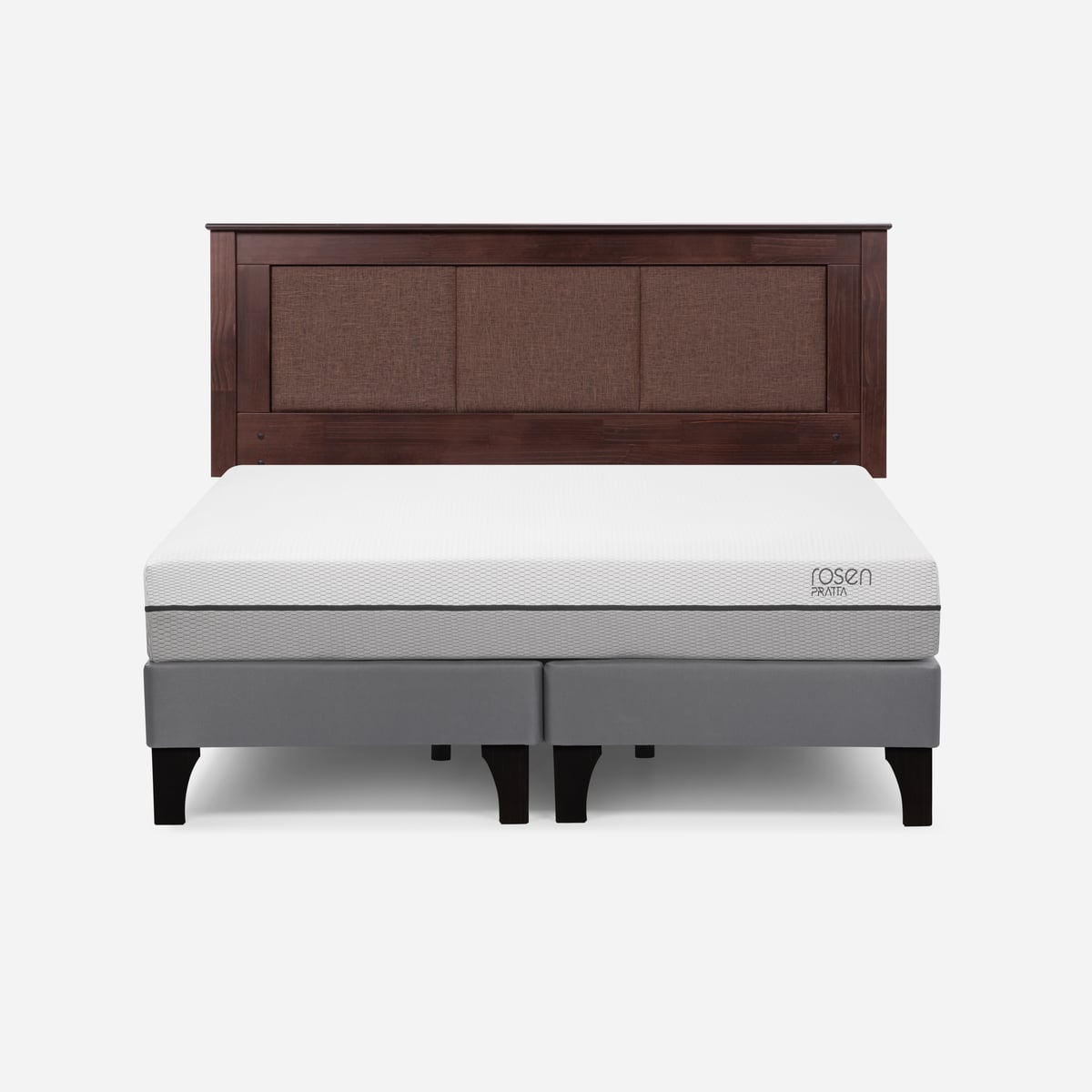 CAMA EUROPEA ROSEN PRATTA 2 PLAZAS PATA MADERA BD +RESPALDO RACHEL - 1