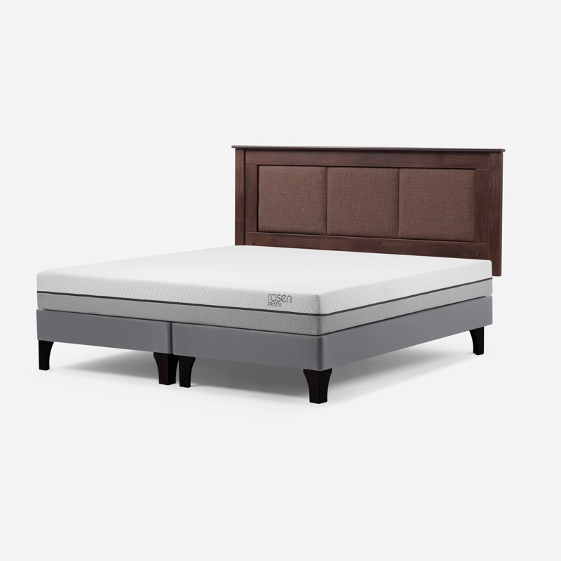 CAMA EUROPEA ROSEN PRATTA 2 PLAZAS PATA MADERA BD +RESPALDO RACHEL - 3