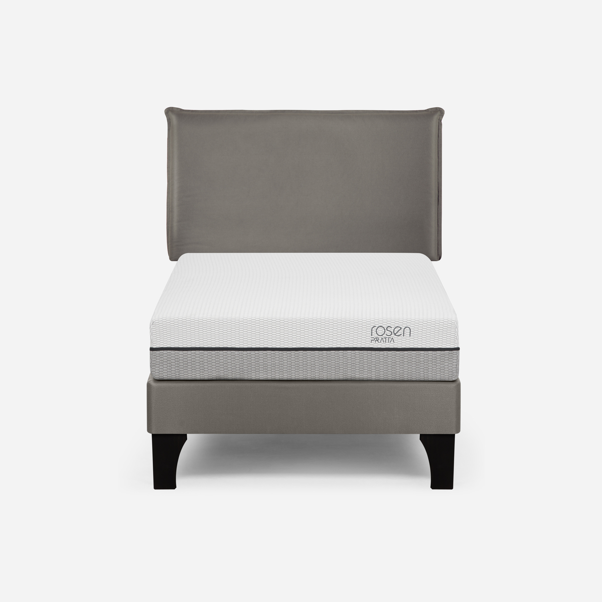 CAMA EUROPEA ROSEN PRATTA 1.5 PLAZAS PATA MADERA +RESPALDO MAURICE - 1