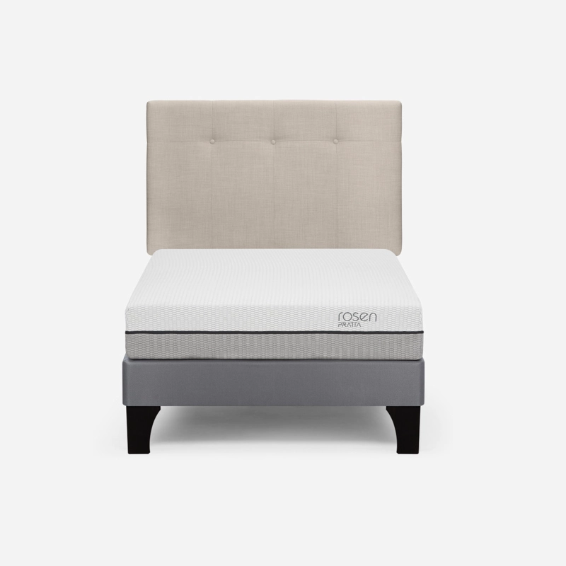 CAMA EUROPEA ROSEN PRATTA 1.5 PL PATA MADERA +RESPALDO NEW BENNET - 1