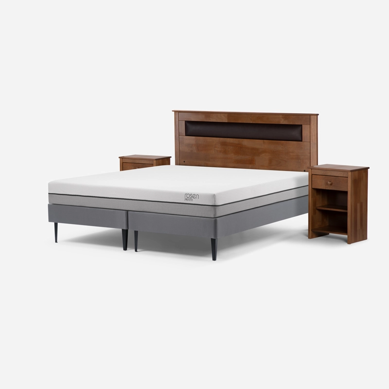 CAMA EUROPEA ROSEN PRATTA KING PATA ACERO BASE D. +MUEBLES FERRARA - 2