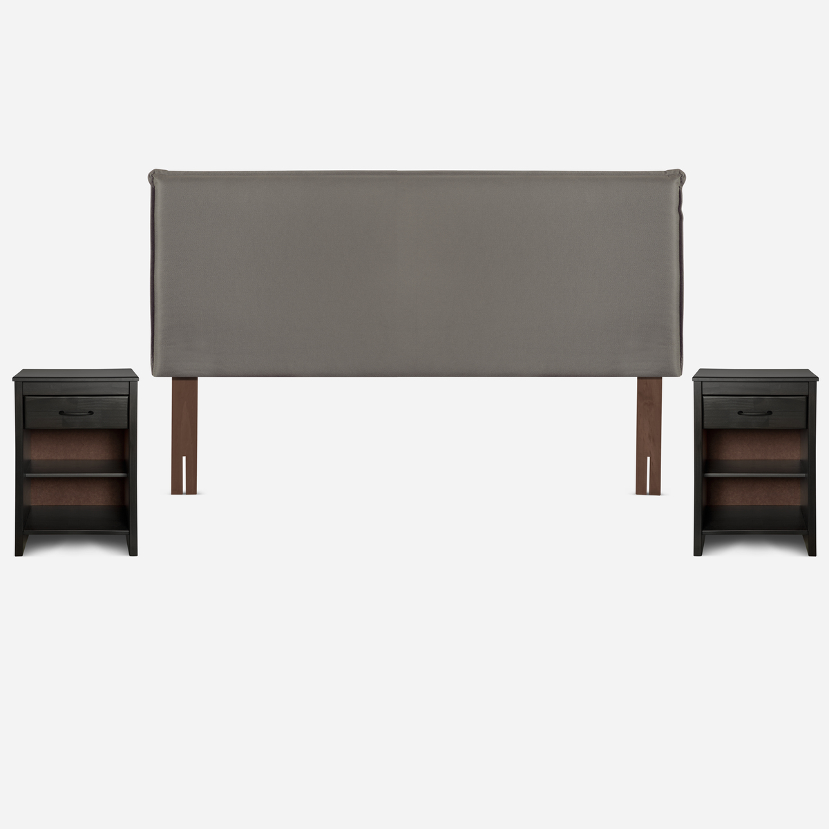 CAMA EUROPEA ROSEN PRATTA 2 PLAZAS PATA ACERO + MUEBLES MAURICE - 2