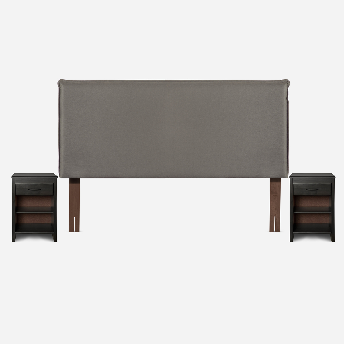 CAMA EUROPEA ROSEN PRATTA 2 PLAZAS PATA MADERA + MUEBLES MAURICE - 3