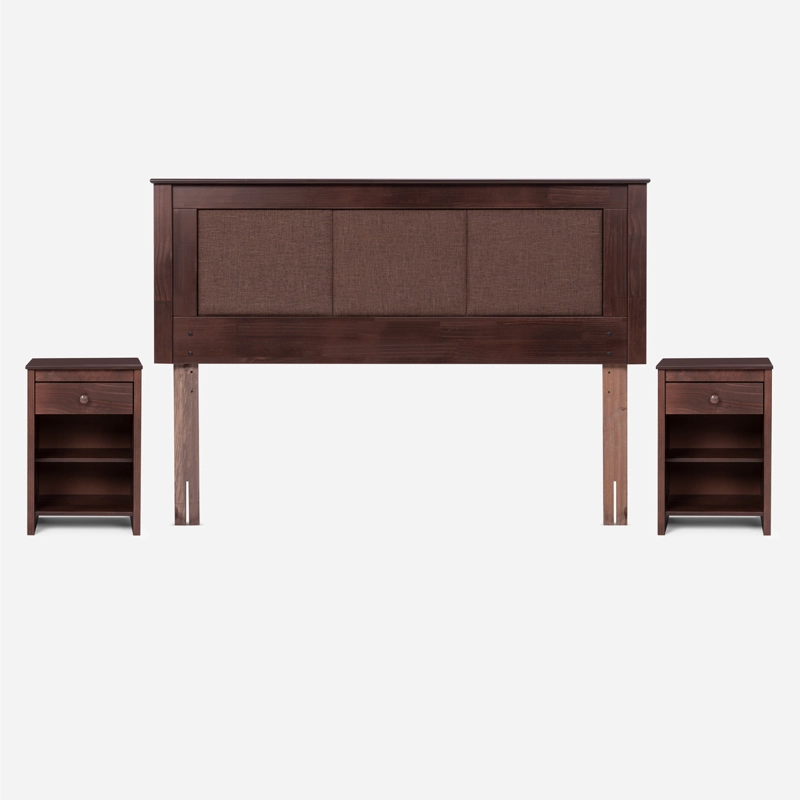 CAMA EUROPEA ROSEN PRATTA 2 PL PATA MADERA BD + RESPALDO Y VELADOR - 3