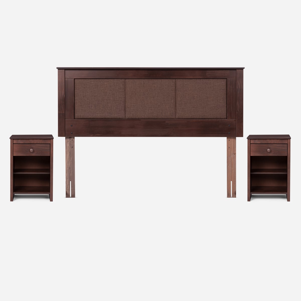 CAMA EUROPEA ROSEN PRATTA 2 PL PATA MADERA BD + RESPALDO Y VELADOR - 3