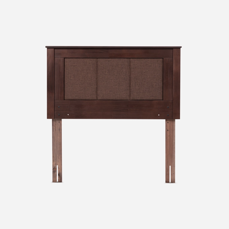 CAMA EUROPEA ROSEN PRATTA 1 PLAZA PATA MADERA+RESPALDO RACHEL CAFÉ - 2