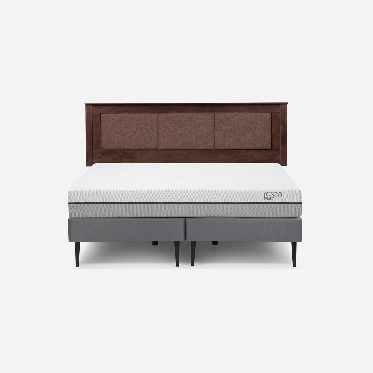 CAMA EUROPEA ROSEN PRATTA KING PATA ACERO BD + RESPALDO RACHEL - 1
