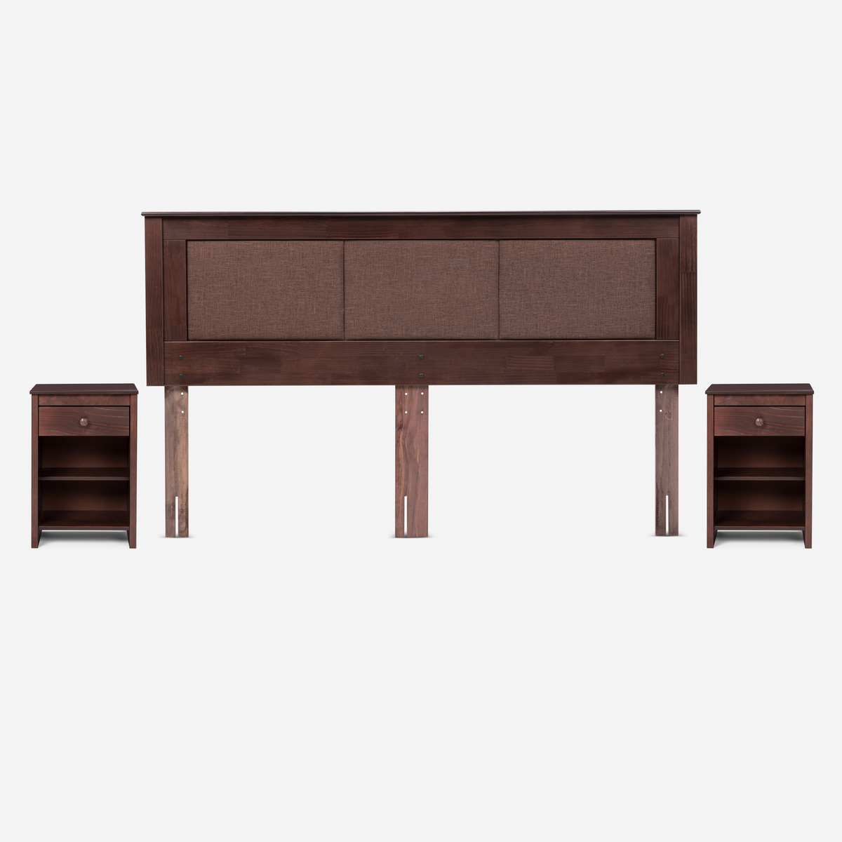 CAMA EUROPEA ROSEN PRATTA KING PATA MADERA + RESPALDO Y VELADOR - 3