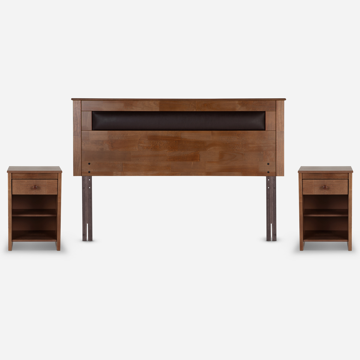 CAMA EUROPEA ROSEN PRATTA 2 PLAZAS PATA ACERO BN + MUEBLES FERRARA - 3