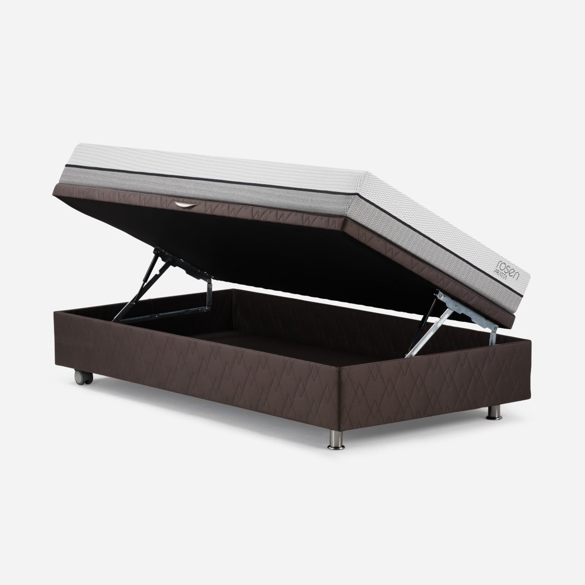 BOXET ROSEN PRATTA 1.5 PLAZAS MADERA GRIS + RESPALDO VELADOR FERRARA - 2