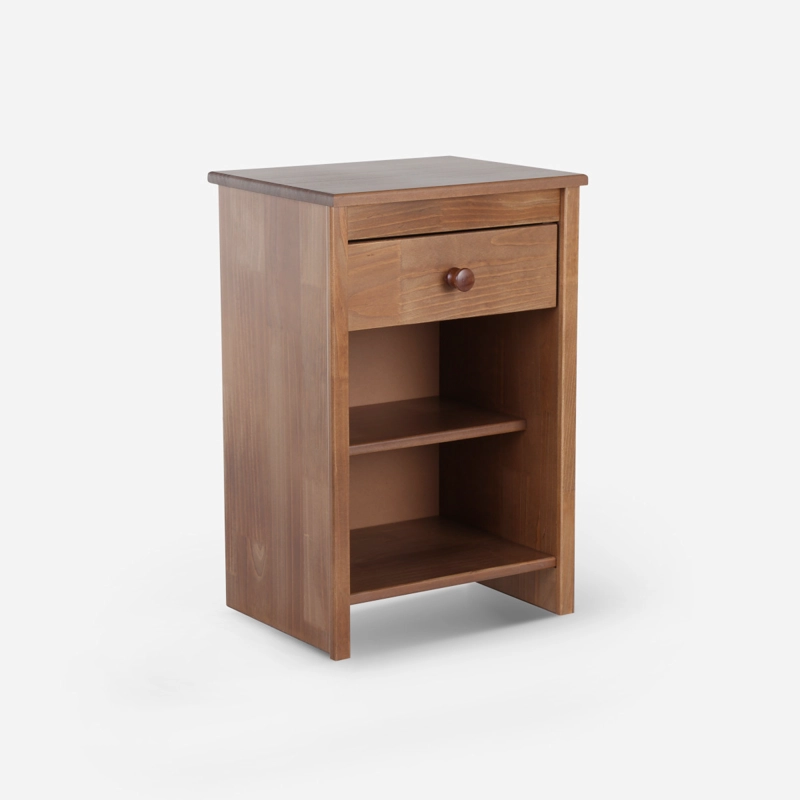 BOXET ROSEN PRATTA 1 PLAZA MADERA GRIS 90 X 200 CM + RESPALDO + VELADOR FERRARA - 4