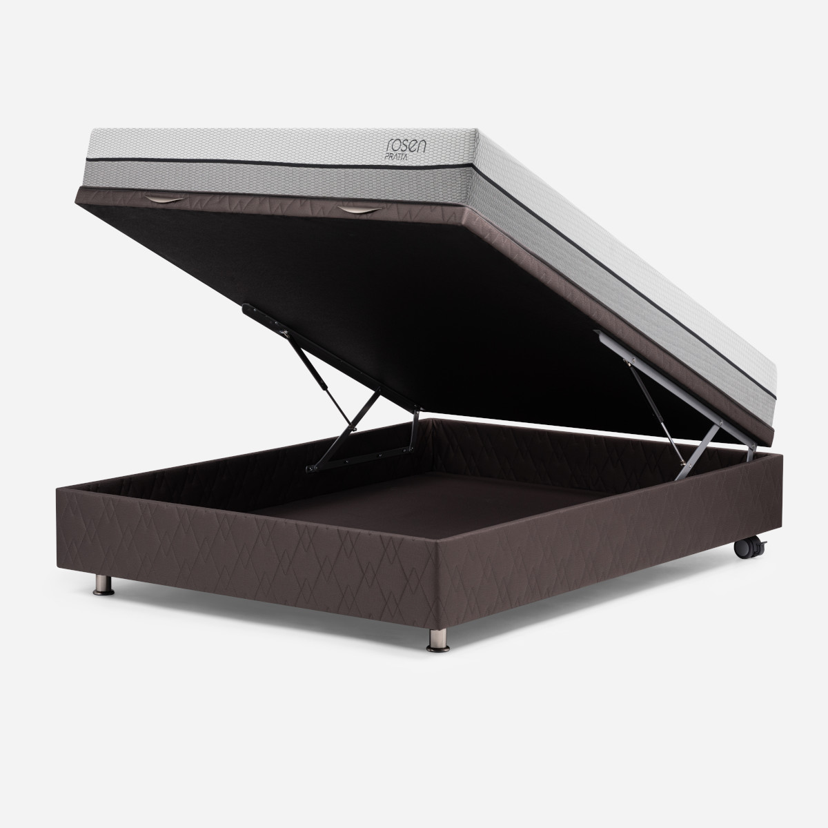 BOXET ROSEN PRATTA 2 PLAZAS MADERA GRIS + RESPALDO RACHEL VELADOR FERRARA - 2
