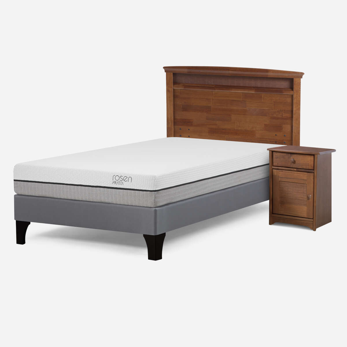 CAMA ROSEN PRATTA 1.5 PLAZAS + RESPALDO + VELADOR VENETO - 2