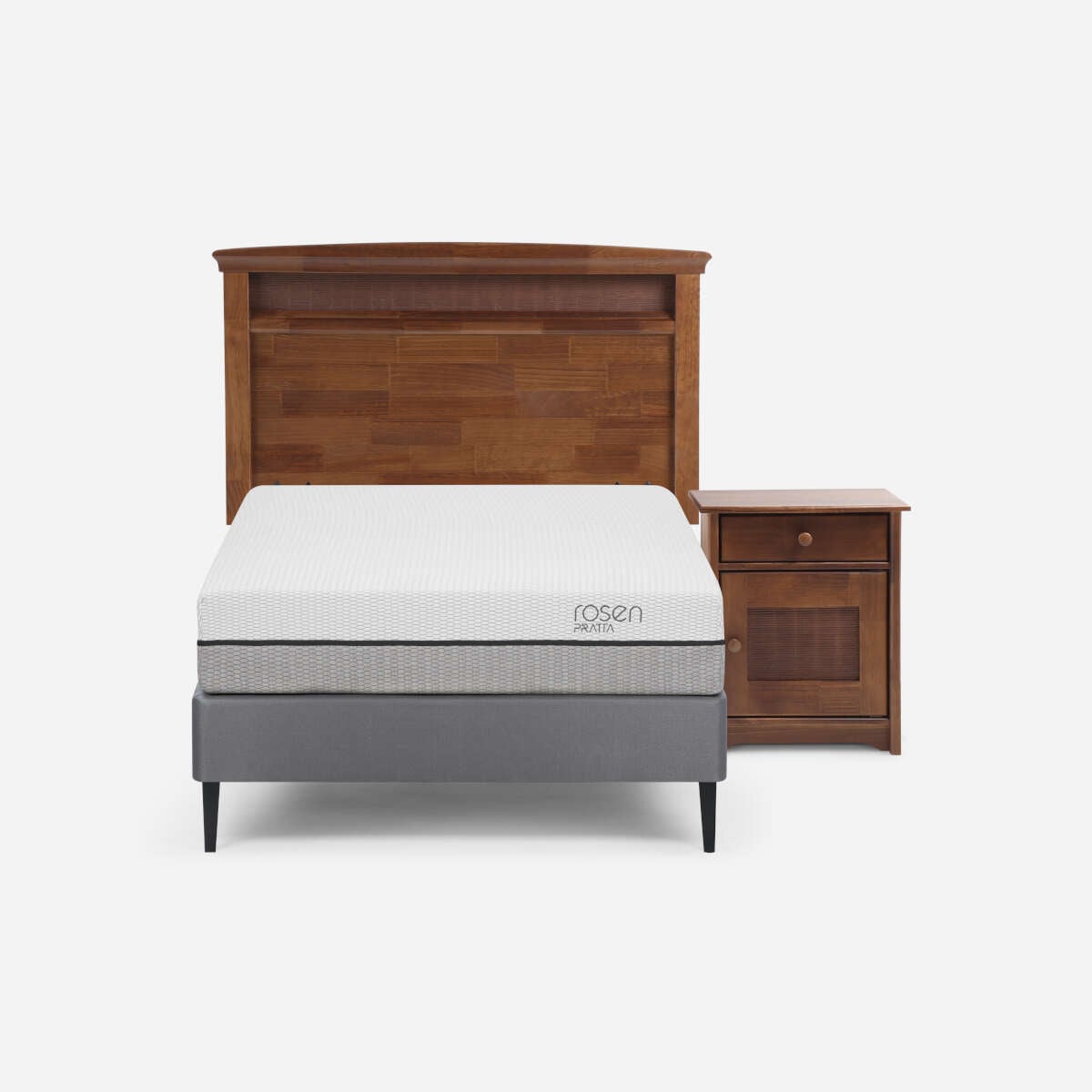 CAMA ROSEN PRATTA 1 PLAZAS + MUEBLES VENETO - 1