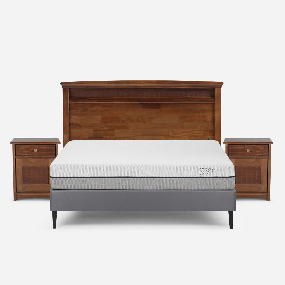 CAMA ROSEN PRATTA 2 PLAZAS + MUEBLES VENETO - 1