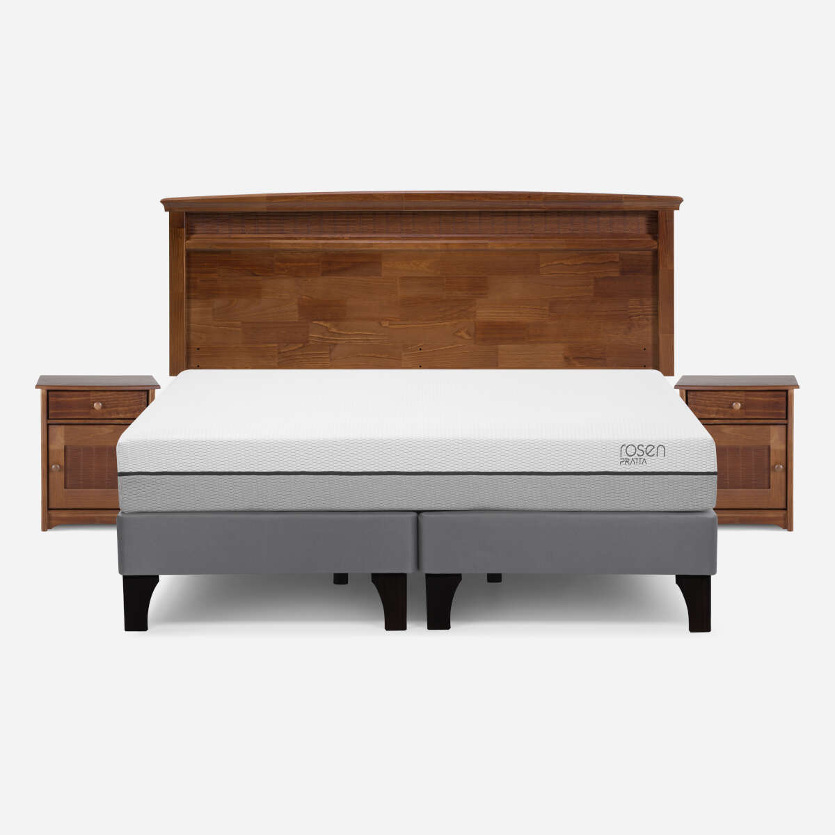 CAMA ROSEN PRATTA KING PATA MADERA + MUEBLES VENETO - 1