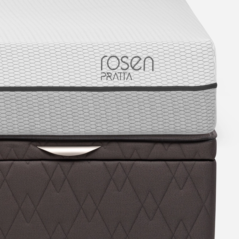 BOXET ROSEN PRATTA 2 PLAZAS MADERA GRIS 150 X 200 CM + RESPALDO FERRARA - 6