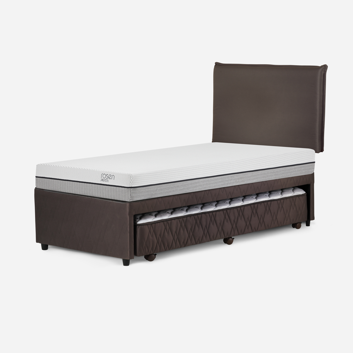 DIVAN CAMA PRATTA 1,5 PLAZAS + RESPALDO MAURICE CHOCOLATE - 3