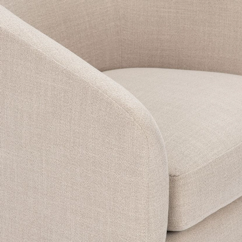 POLTRONA ROSEN LIBRE DISPOSICIÓN BEIGE GIRATORIA BOURTON TELA - 5