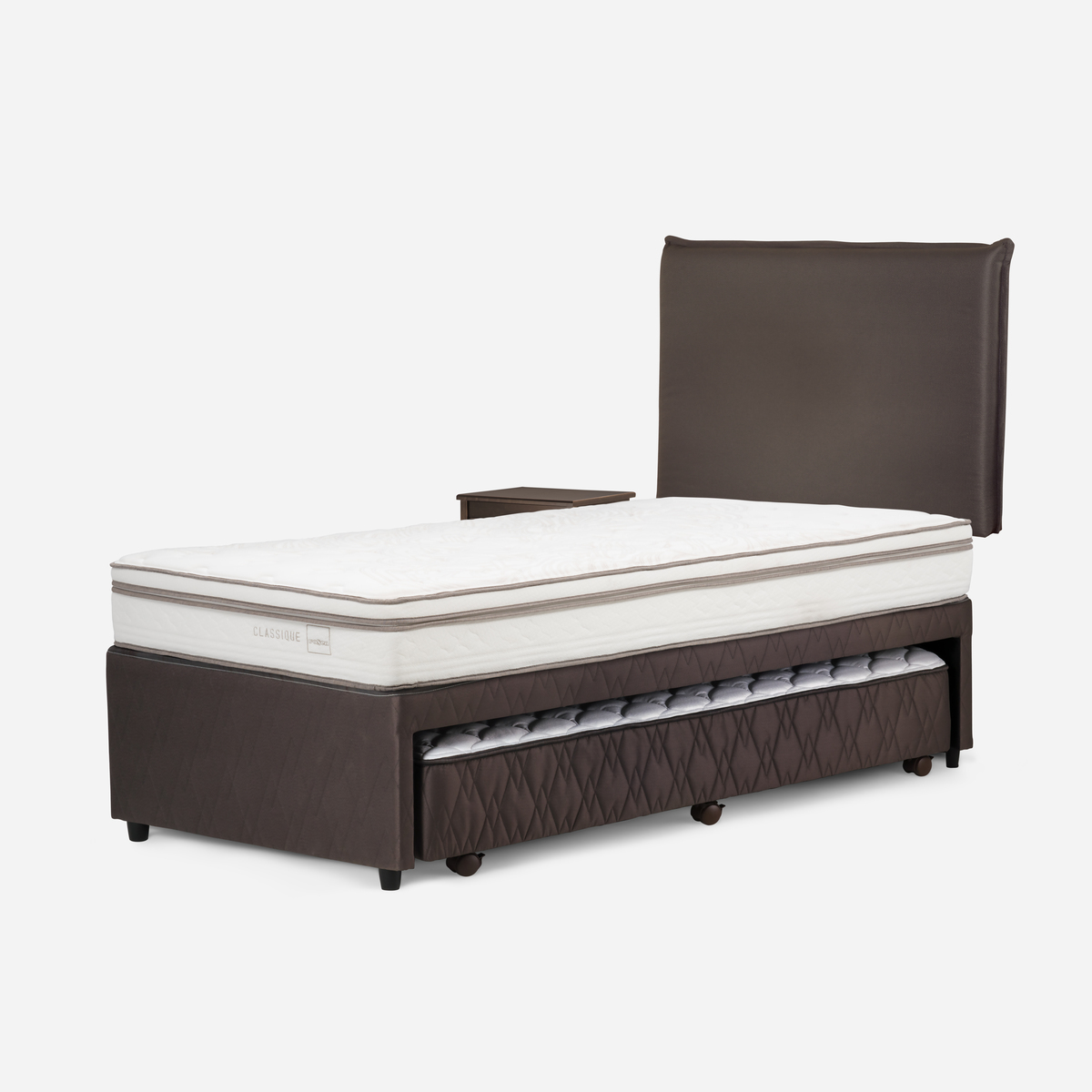 DIVAN CAMA CLASSIQUE+ 1,5 PLAZAS + MUEBLES MAURICE CHOCOLATE - 3