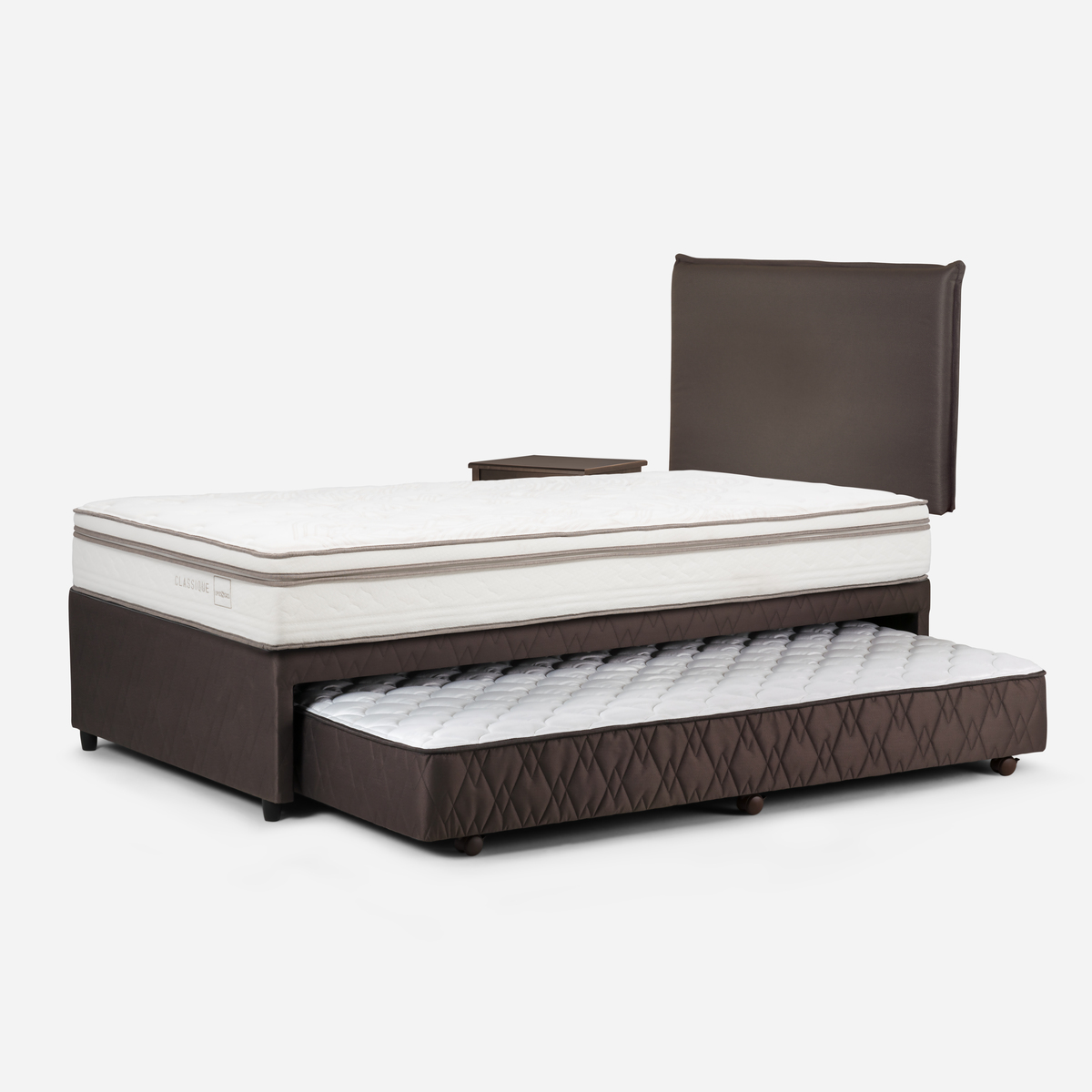 DIVAN CAMA CLASSIQUE+ 1,5 PLAZAS + MUEBLES MAURICE CHOCOLATE - 4