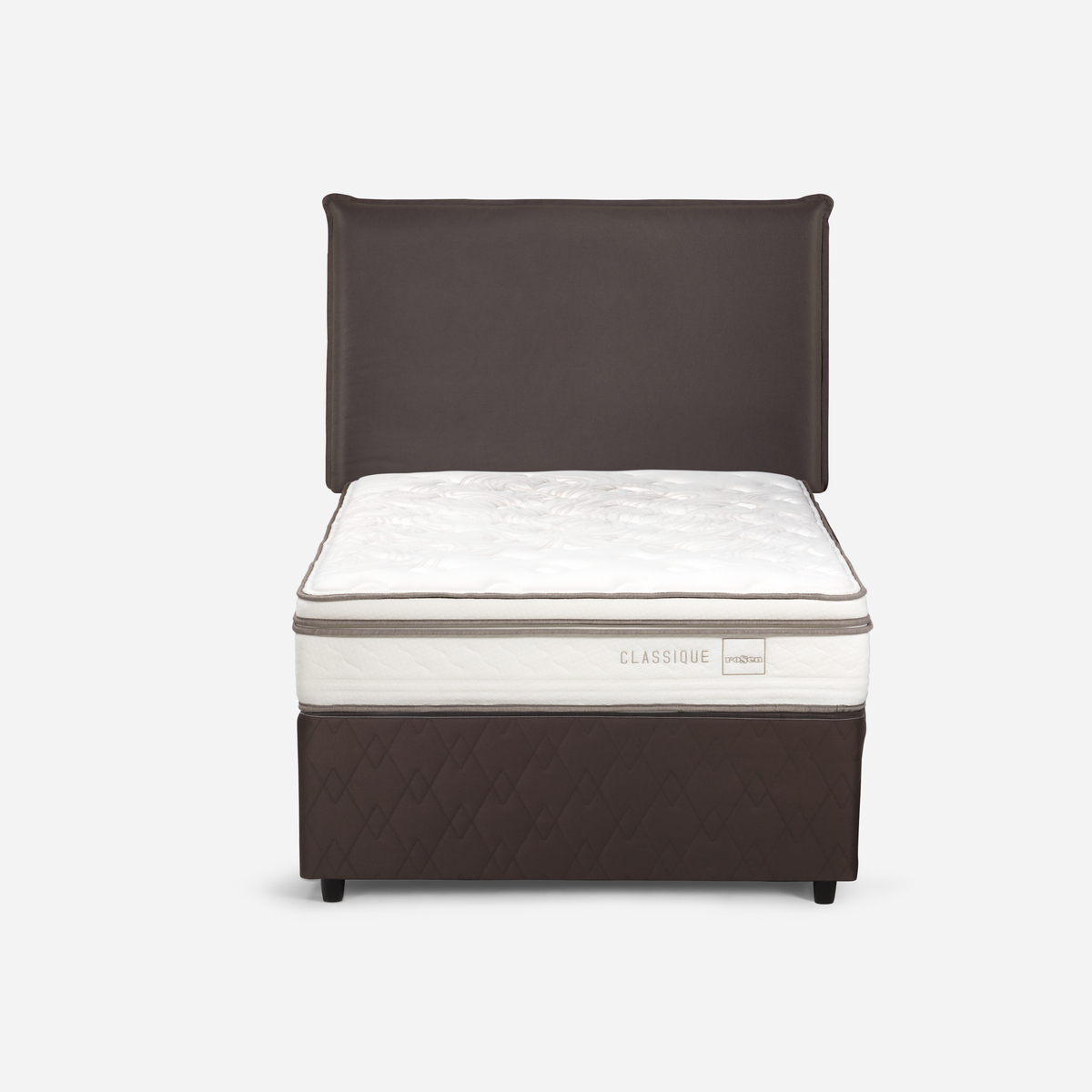 DIVAN CAMA CLASSIQUE+ 1,5 PLAZAS +RESPALDO MAURICE CHOCOLATE - 2